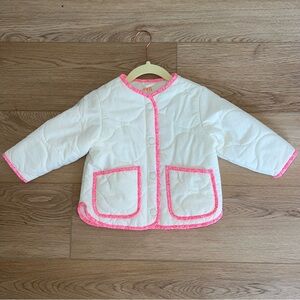 NWT Zara Baby Quilted Pink Floral Jacket